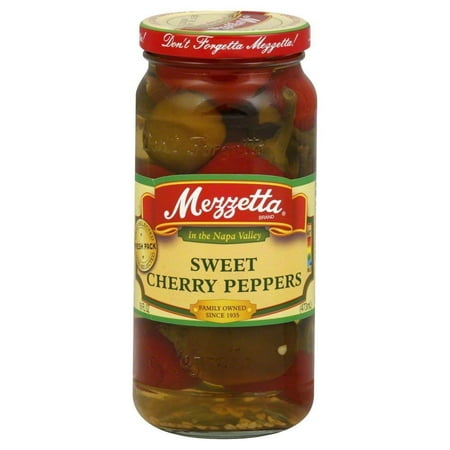 Mezzetta Cherry Peppers Sweet 16.0 Oz(Pack of 12)