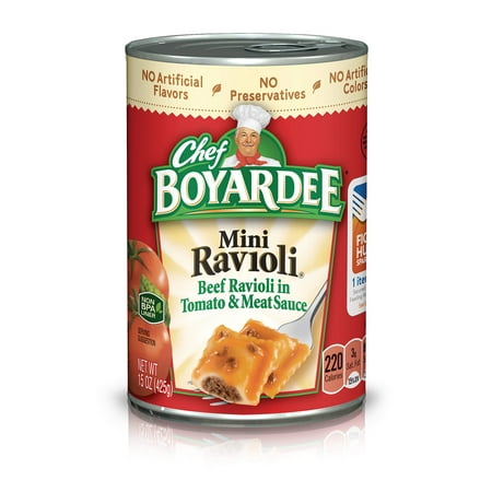 Chef Boyardee Mini Beef Ravioli in Tomato & Meat Sauce  15 Oz
