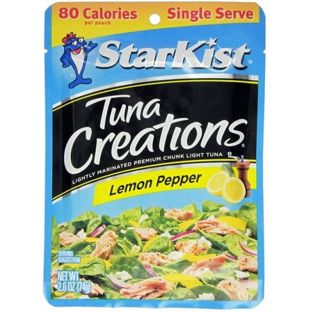 Starkist Tuna Creations  Zesty Lemon Pepper  Single Serve 2.6-Ounce Pouch (Pack of 4)