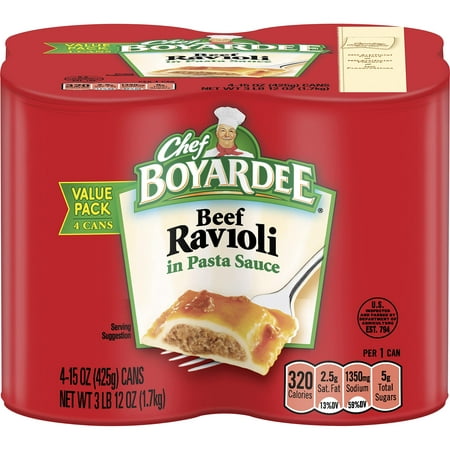 Chef Boyardee Beef Ravioli  15 Oz  4 Pack