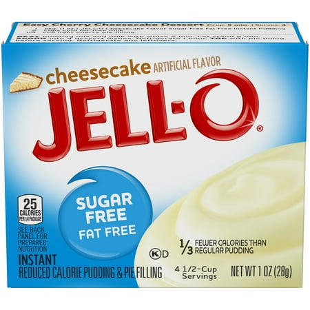 Jell-O Instant Cheesecake Sugar-Free Fat Free Pudding & Pie Filling (1 Oz Boxes  Pack of 6)