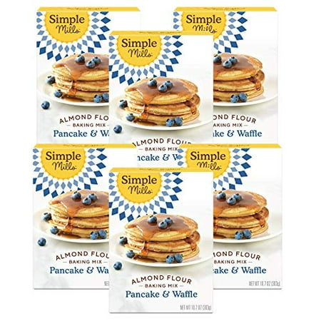 Simple Mills Almond Flour Pancake & Waffle Mix  Original - Gluten Free  Plant Based  Paleo Friendly  Breakfast 10.7 Ounce (Pack of 6)