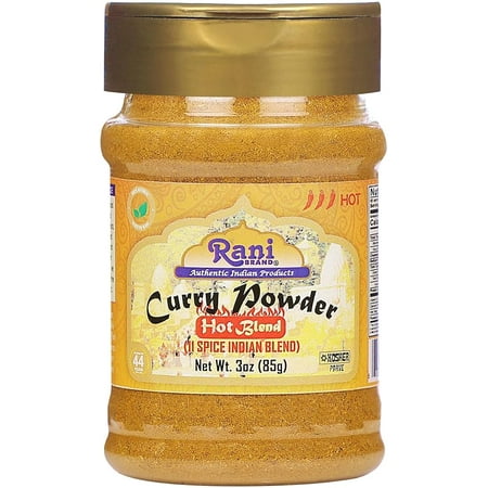 Rani Curry Powder Hot (11-Spice Authentic Indian Blend) 3oz (85g) PET Jar ~ All Natural | Salt-Free | Vegan | No Colors | Gluten Friendly | NON-GMO | 