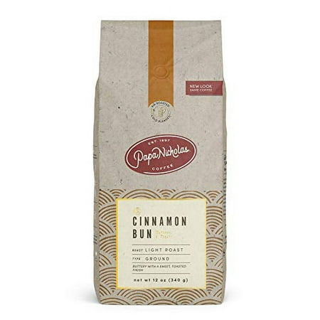 PapaNicholas Coffee Ground Coffee  Cinnamon Bun  12 Ounce