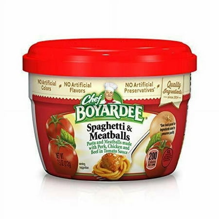 Chef Boyardee Spaghetti & Meatballs in Tomato Sauce  7.5-Ounce Microwavable Bowl