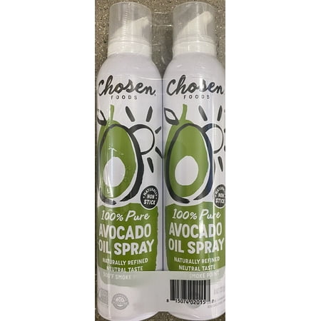 2 Pack Chosen Foods 100% Pure Avocado Cooking Oil Spray 16 OZ
