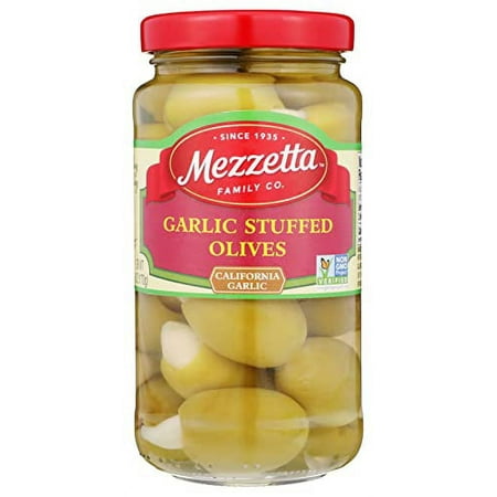 Mezzetta Garlic Stuffed Olives  Non GMO  6 Ounce (Pack of 6)