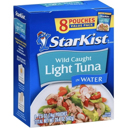 StarKist Chunk Light Tuna in Water - 2.6 Oz Pouch (Pack of 8)