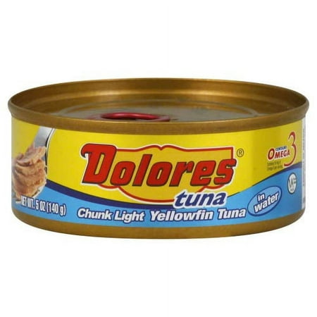Dolores Chunk Light Yellowfin Tuna in Water 5 OZ (Pack of 12)