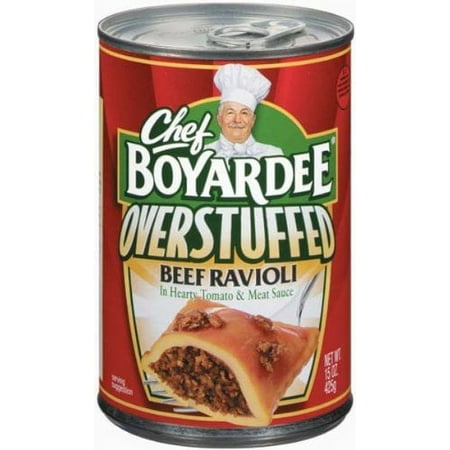 Chef Boyardee  Big Beef Ravioli  Overstuffed  15oz Can (Pack of 6)