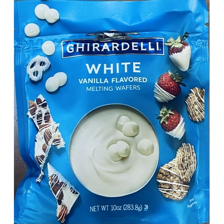 GHIRARDELLI WHITE BAKING Vanilla Melting Wafers 10 Oz Bag