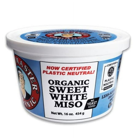 Miso Master Organic Sweet White Miso | Organic  Kosher  Gluten-Free  Non-GMO | Handcrafted and Naturally Fermented | 16 Oz Tub