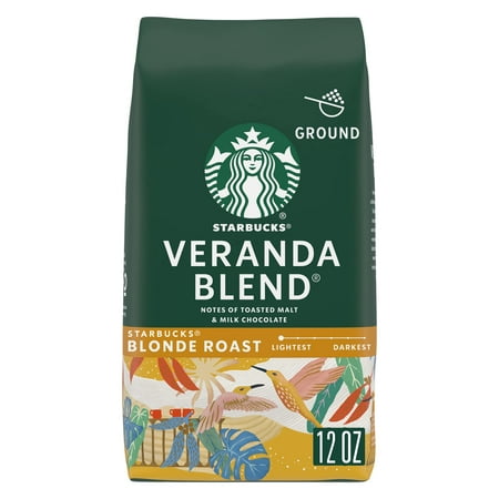 Starbucks Blonde Roast Ground Coffee — Veranda Blend — 100% Arabica — 1 Bag (12 Oz.)