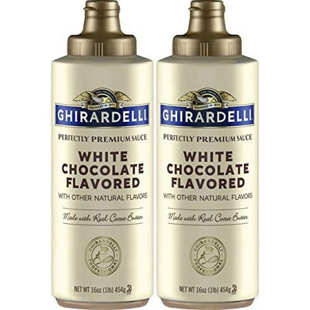 Ghirardelli White Chocolate Sauce 16 Oz Squeeze Bottle (Pack of 2)
