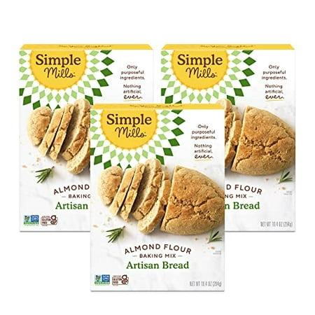 Simple Mills Almond Flour Baking Mix  Artisan Bread Mix - Gluten Free  Plant Based  Paleo Friendly  10.4 Ounce (Pack of 3)