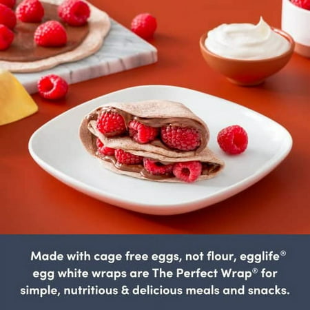 Egglife Egg White Wraps  Sweet Cinnamon  Egg White Wraps  12 Total Wraps (2-6 Packs) - Gluten Free  Dairy Free  No Flour  Sugar Free  Keto Friendly  P