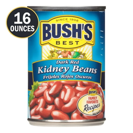 Bush S Dark Red Kidney Beans  Canned Dark Red Kidney Beans  16 Oz Can  Pack of 4