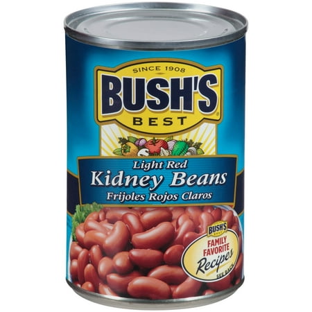 Bush S Light Red Kidney Beans  Canned Dark Red Kidney Beans  16 Oz Can  Pack of 4