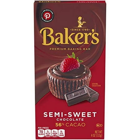 Baker S  Premium Semi Sweet Chocolate Baking Bar  4 Oz