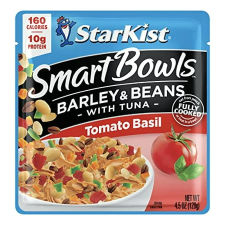 StarKist Smart Bowls Tomato Basil  4.5 Oz Pouch (Pack of 12) - Features Barley & Beans with Wild Caught Light Tuna