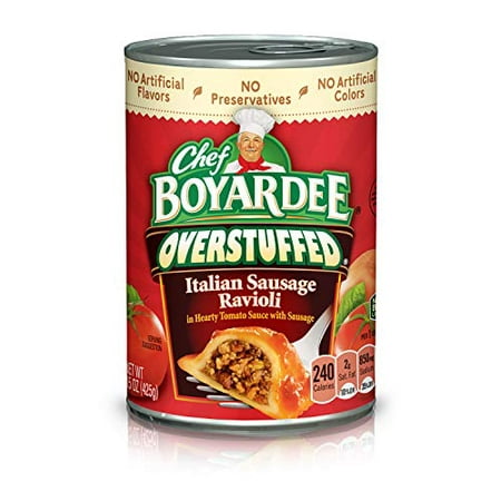 Chef Boyardee Overstuffed Italian Sausage Ravioli  15 Oz  12 Pack