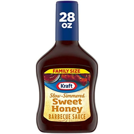 Kraft Sweet Honey Slow-Simmered BBQ Barbecue Sauce Family Size (28 Oz Bottle)