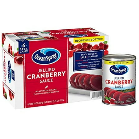 Ocean Spray Jellied Cranberry Sauce  6 Cans 14 Ounces Each 84 Ounce Total