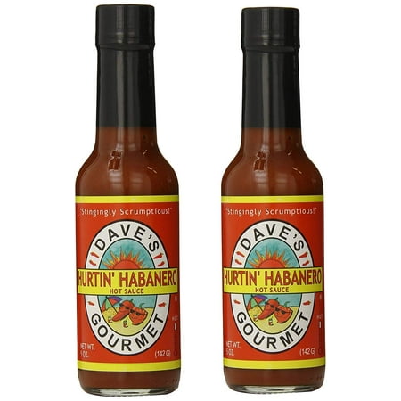Dave S Gourmet Hurtin  Habanero Hot Sauce  2-Pack 5 Fl. Oz.(142g) Bottles