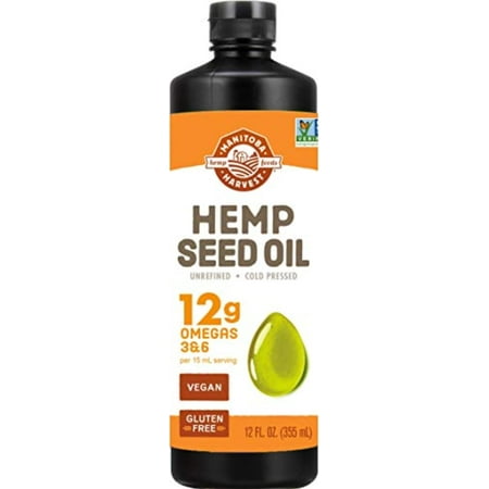 Manitoba Harvest Hemp Seed Oil 12g of Omegas 3 6 per Serving Non GMO Vegan Gluten Free 12 Fl Oz