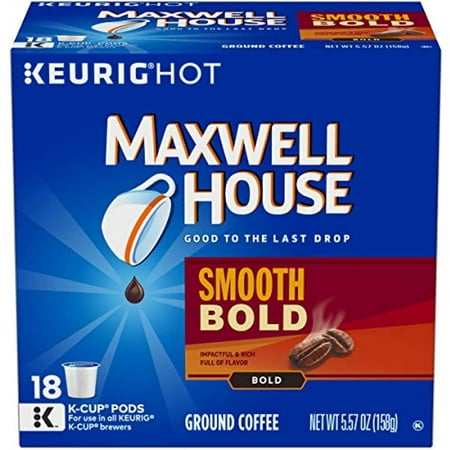 Maxwell House Smooth Bold  K-Cup Pods Coffee  18 Count