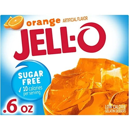 Jell-O Gelatin Mix  Orange Sugar Free  0.6 Oz