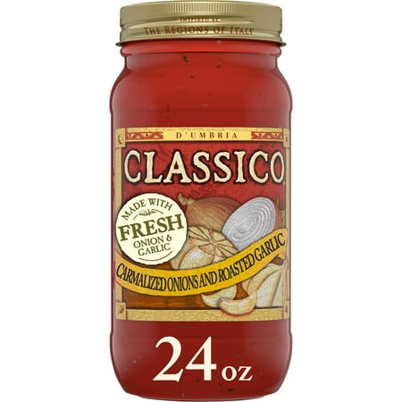 Classico Caramelized Onion & Roasted Garlic Pasta Sauce (24 Oz Jar) (Pack of 16)