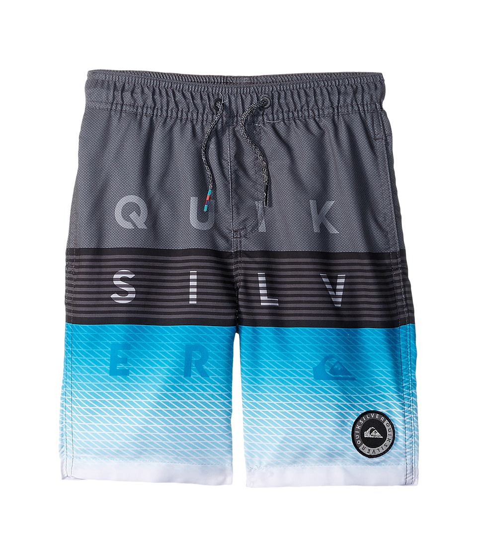 Quiksilver Kids - Word Block Volley Shorts (Toddler/Little Kids) (Iron Gate) Boy's Swimwear