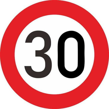 QWZNDZGR High Quality Fashion Car Sticke Decalr Speed Limit 10 20 30 40 50 60 70 80 90 Km/h for Various Car Decoration