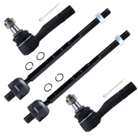 SCITOO 4pcs Suspension Kit Front Inner Tie Rod End Front Outer Tie Rod End 95 96 97 98 99 00 01 02 03 04 05 06 07 08 09 10 11 for Ford Explorer Ranger