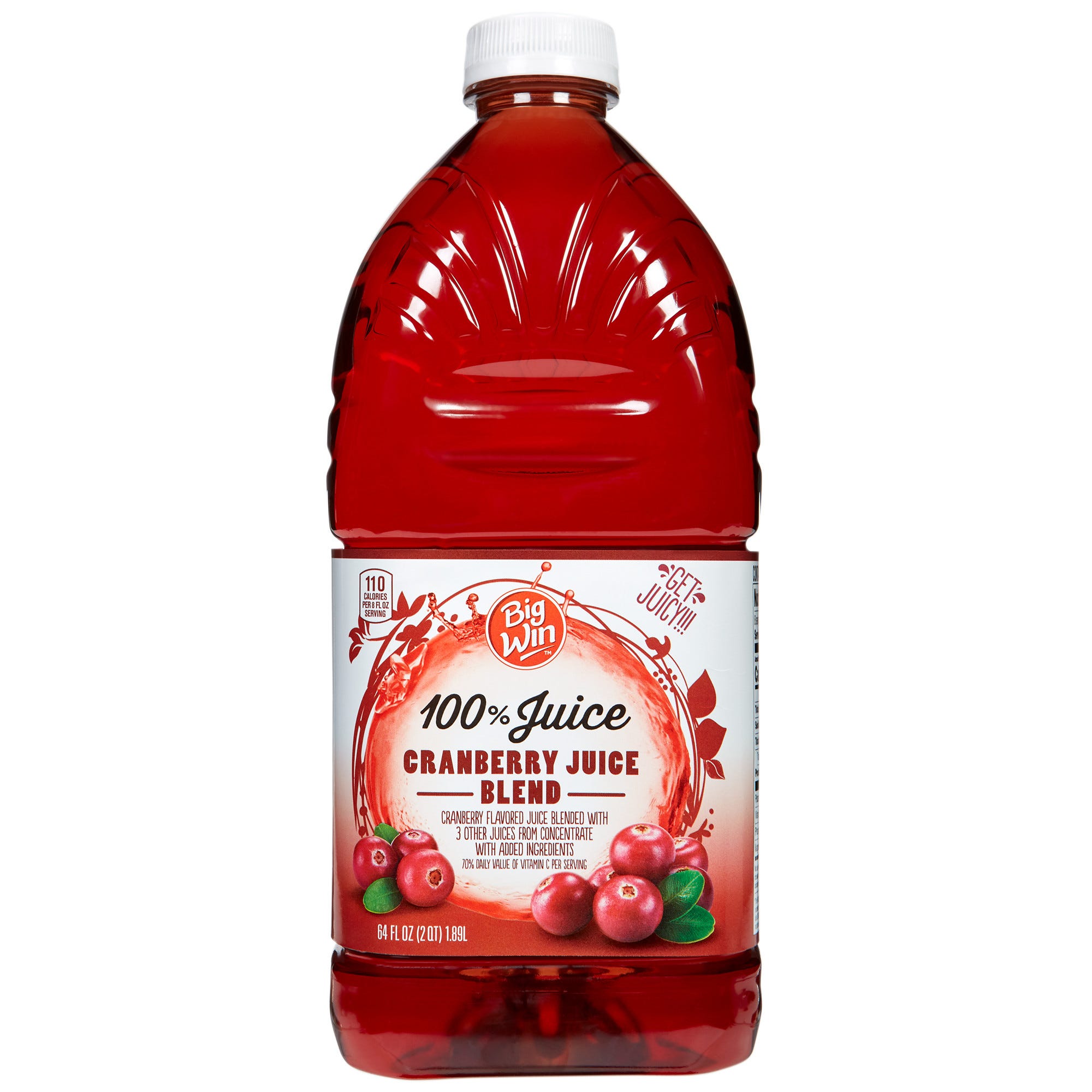Big Win Cranberry Juice Blend, 100% Juice - 64 Fl Oz