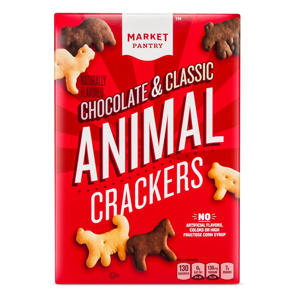 Classic and Chocolate Animal Crackers 10oz - Market Pantry Image