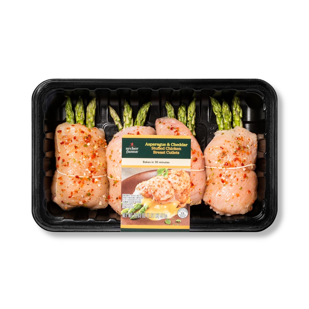 Asparagus & Cheddar Stuffed Chicken Breasts - 18.03oz - Archer Farms