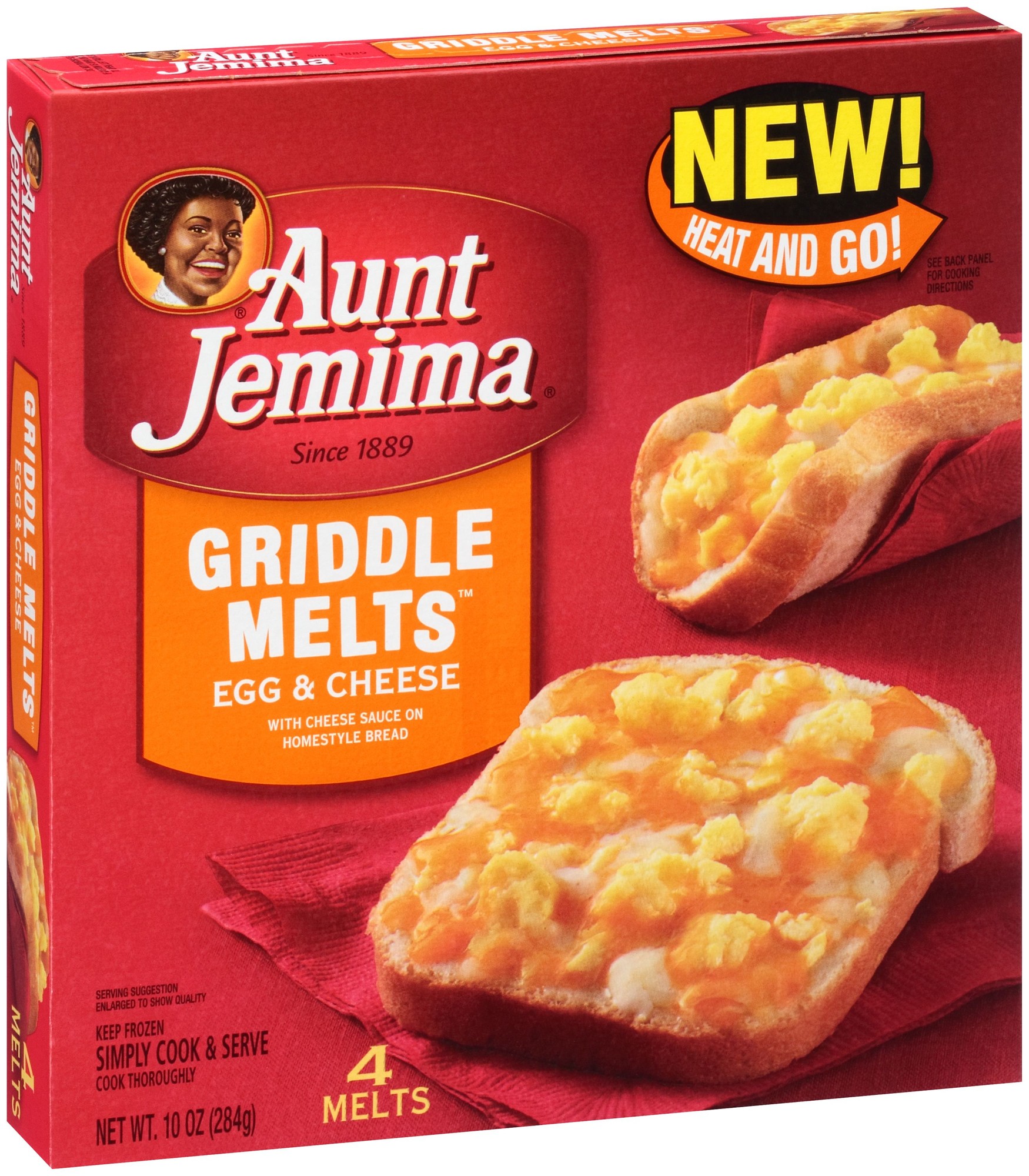 EGG & CHEESE WITH CHEESE SAUCE ON HOMESTYLE BREAD GRIDDLE MELTS, EGG & CHEESE