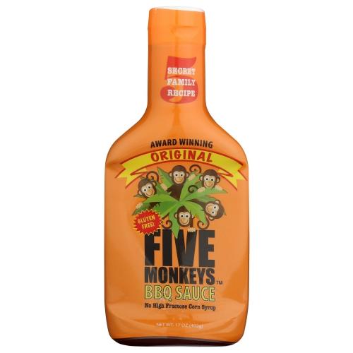Five Monkeys Bbq Sauce Original - 17 Oz