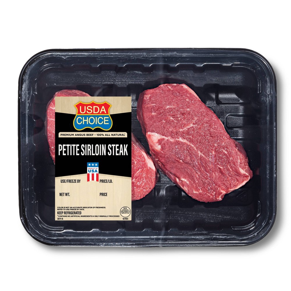USDA Choice Angus Beef Petite Sirloin Steak - 12oz - Good & Gather Image