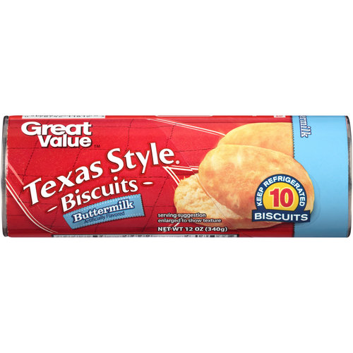Great Value Texas Style Buttermilk Biscuits, 12 Oz., 10 Count Nutrition