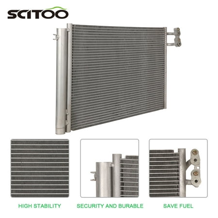 SCITOO AC a/C Condenser 3443 Compatible with 2008 2009 2010 2011 2012 BMW M3 3.0L 2006 BMW 325Ci/325i/325xi 3443
