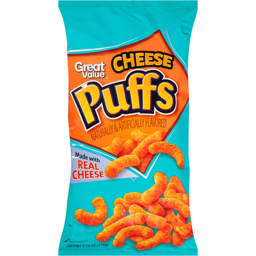 Great Value Cheese Puffs, 9.75 Oz. Image
