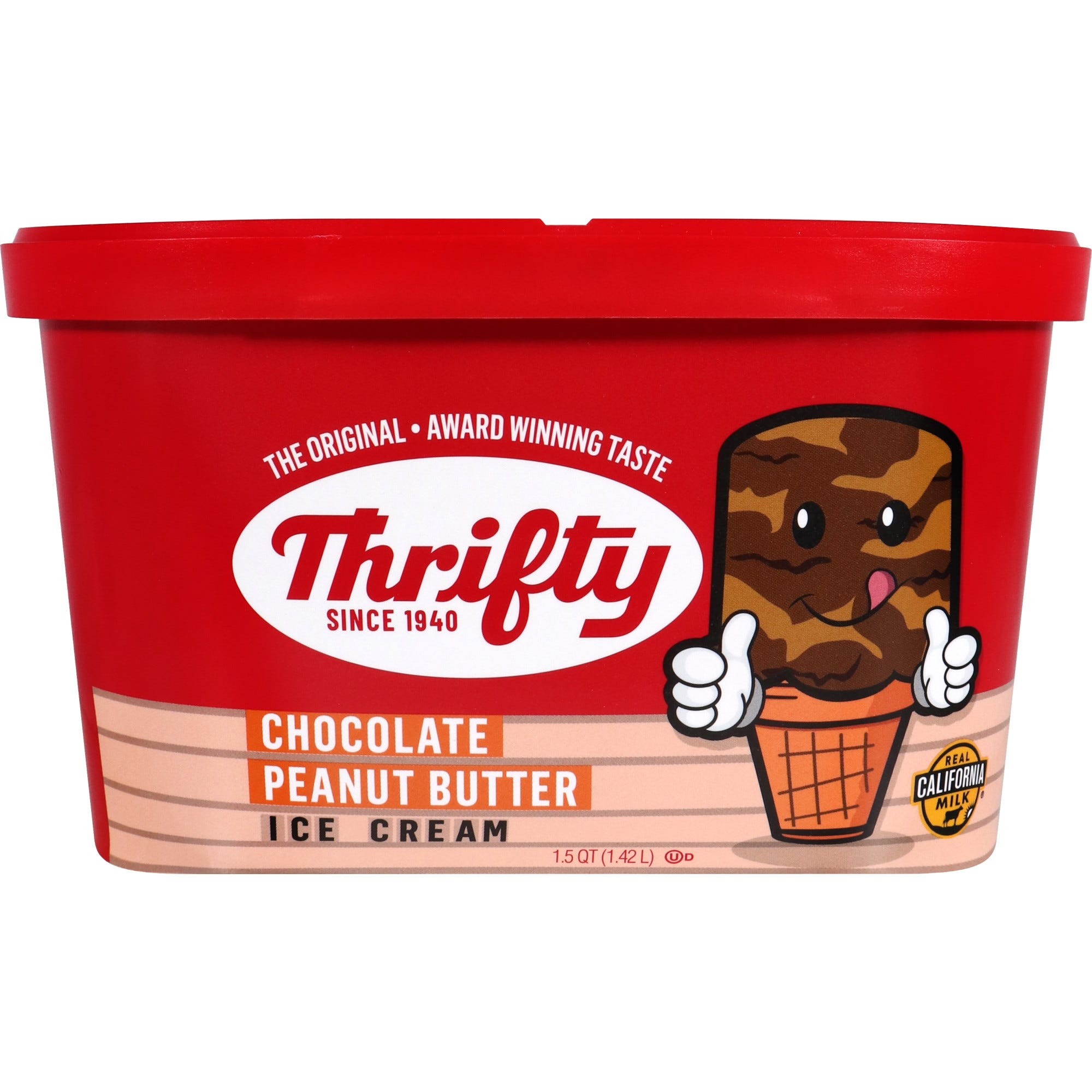 Thrifty Chocolate Peanut Butter Ice Cream - 48 Oz