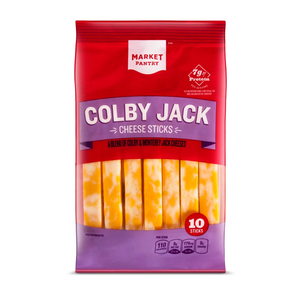 Colby Jack Cheese Sticks - 10ct - Market Pantry Image