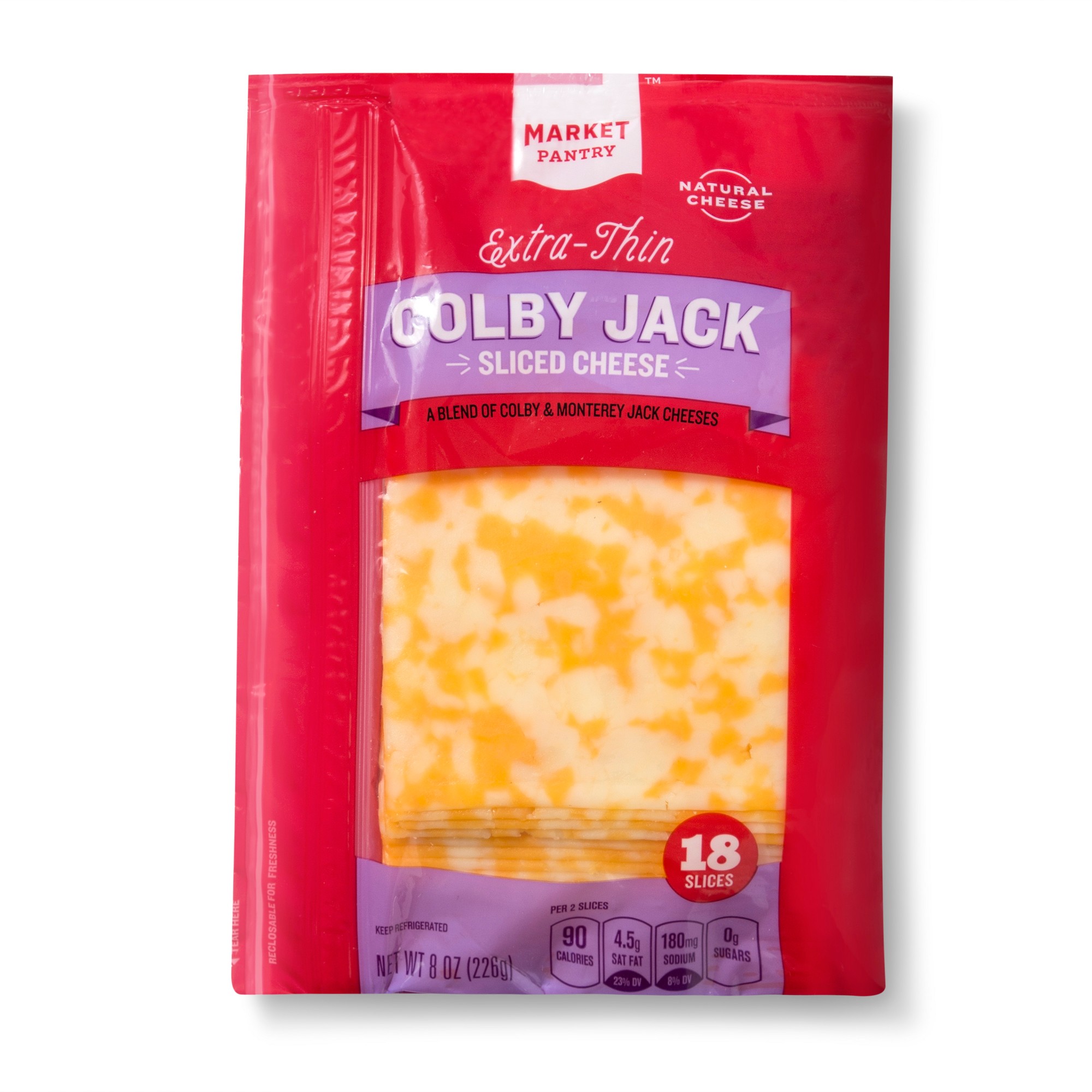 Colby Jack Ultra-thin Cheese Slices thumbnail