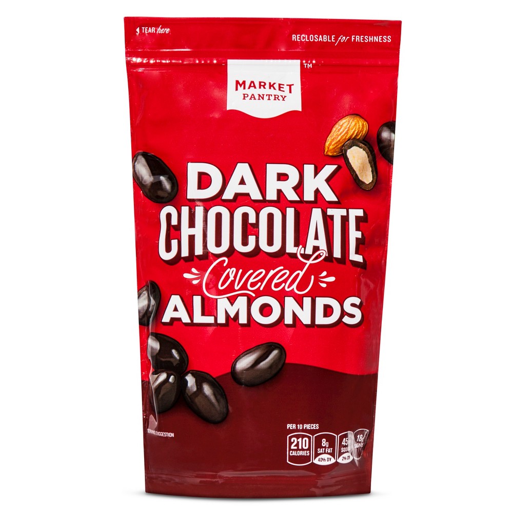 Dark Chocolate Covered Almonds - 9oz - Market Pantry Image