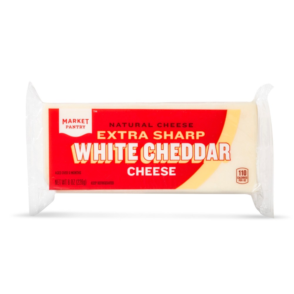 Extra Sharp White Cheddar Cheese - 8oz - Market Pantry Image