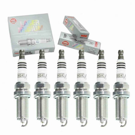 6 Pc NGK 6858 Laser Iridium Spark Plugs for 1UXP-18-110 3473 4705 BY483-DFH6B FK20HBR11 IKBH20TT Ignition Wire Secondary Fits Select: 2006-2017 LEXUS 